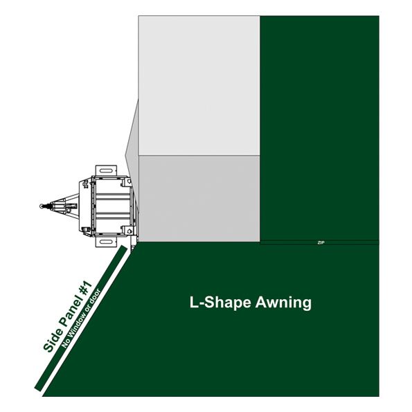 L-Shape PVC Side Panels, Select your side panel: #1 No Window or door
