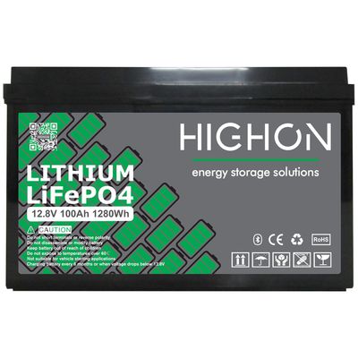 Highon Lithium Battery 100Ah - 12.8V 1280Wh Highon Lithium Battery 100Ah - 12.8V 1280Wh