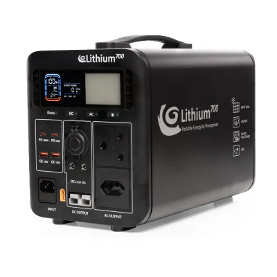 Flexopower Lithium700-Sb50 Power Station &amp; Karoo230w Solar Combo