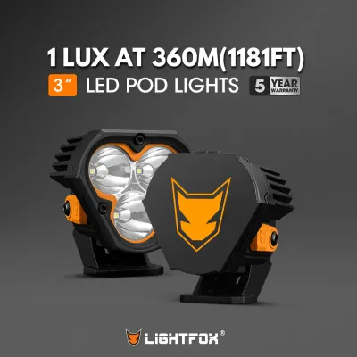 Lightfox Cygnus-3 3" LED Pod Light Pair – 3,236 Lumens