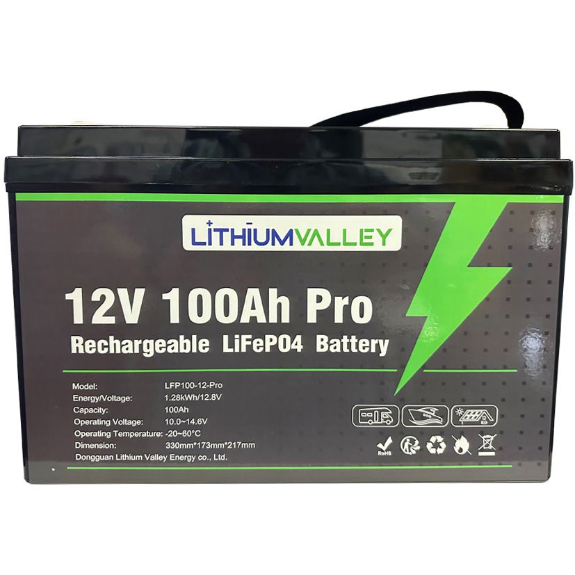 Lithium Valley 12.8V 100AH LiFePO4 Battery