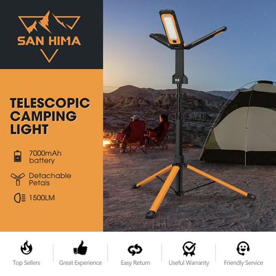 San Hima Telescopic Light Portable Lithium LED Tripod Lamp Camping Rechargeable
