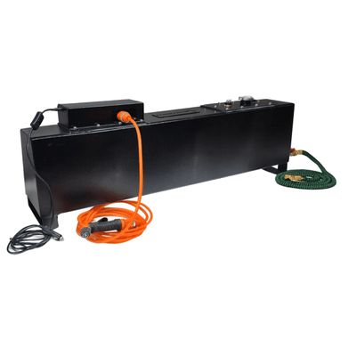 FocusOutdoor® 55L Drinking Water Tank – Aluminium, Quiet, 12V Pump