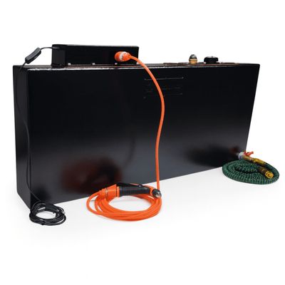 FocusOutdoor® 66L Drinking Water Tank – Aluminium, Quiet, 12V Pump