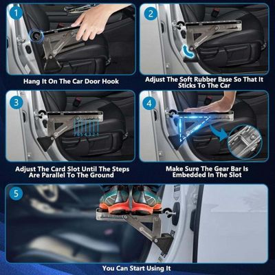 FocusOutdoor Universal Adjustable Car Door Step Foot Stand
