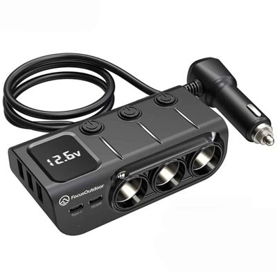 FocusOutdoor® 8-in-1 120W Car Charger Splitter Adapter