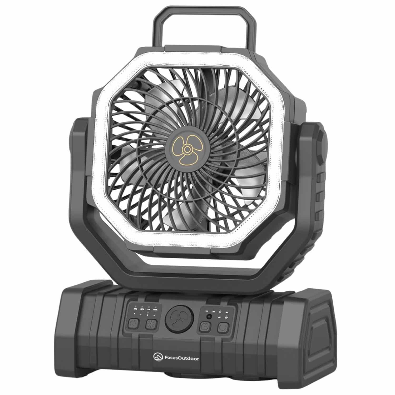 FocusOutdoor® 20000mAh Rechargeable Camping Fan