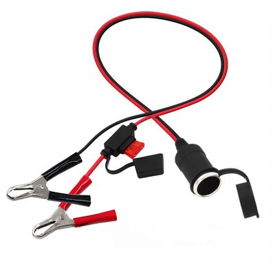 FocusOutdoor® 12V Battery Clip to Cigarette Socket Adapter Cable 4.5m