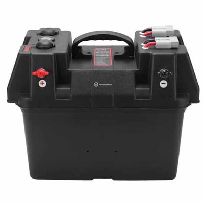 FocusOutdoor® Portable 12V Battery Box with Anderson Plugs, 12V Socket &amp; USB