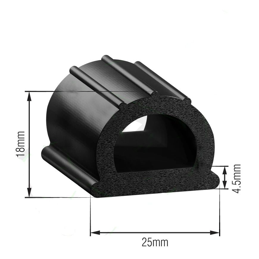 Large "D" Seal - 25mm Base x 18mm High x 4.5 mm
