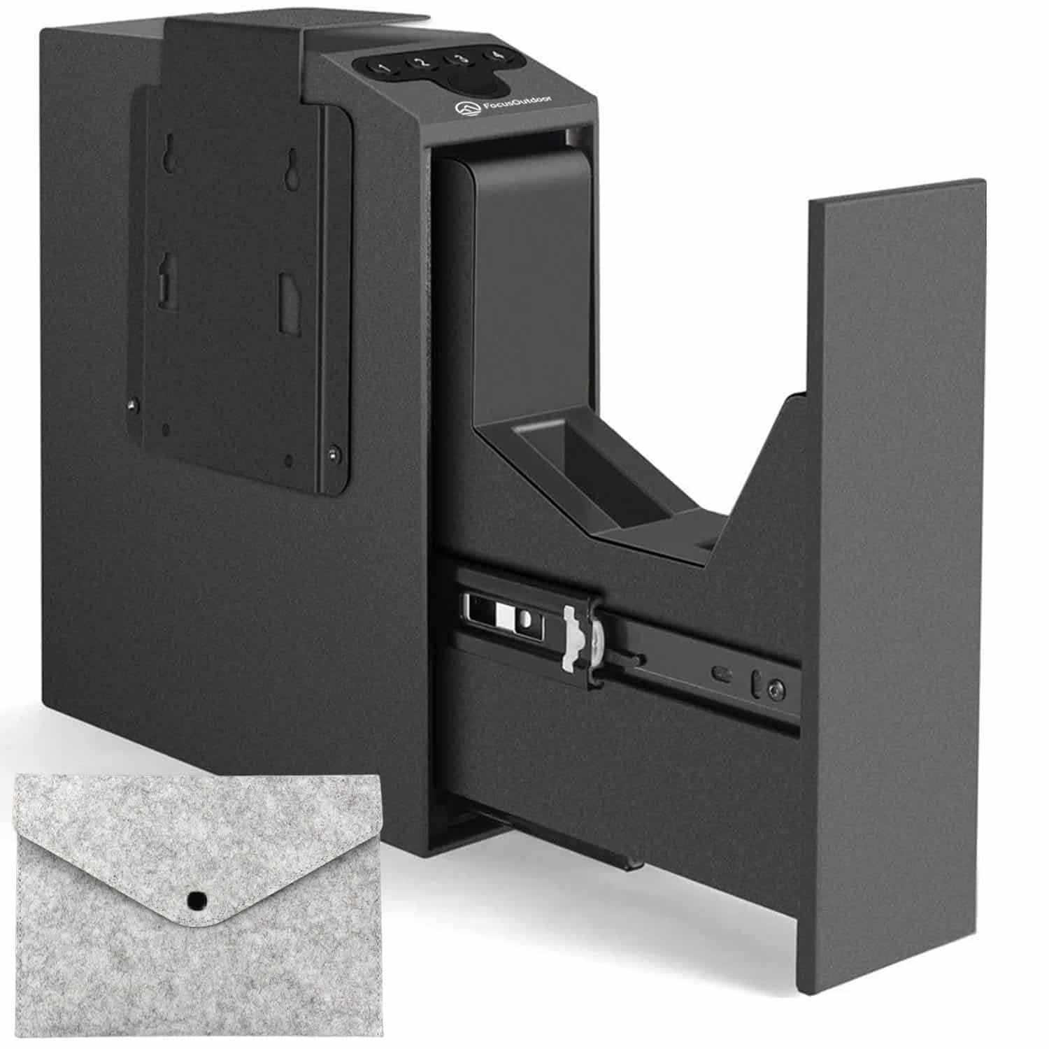 FocusOutdoor® Spring Loaded Biometric Handgun Safe