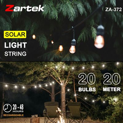 Rechargeable Solar Festoon Light String – 20m