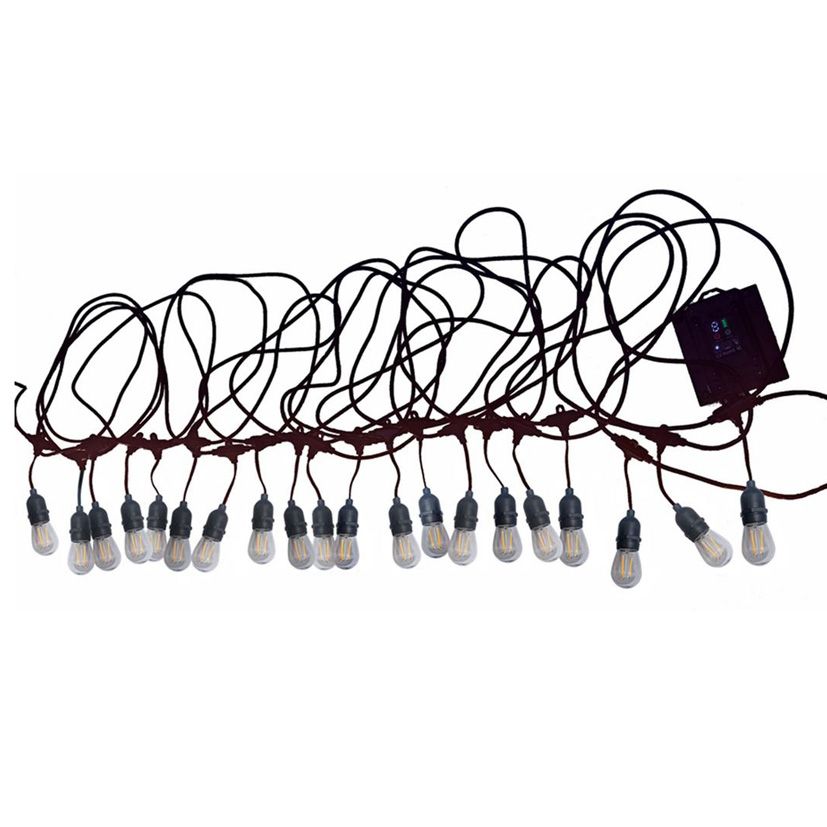 Rechargeable Solar Festoon Light String – 20m
