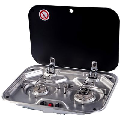 FocusOutdoor® Stainless Steel Double Burner Gas Stove