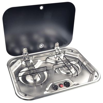FocusOutdoor® Stainless Steel Double Burner Gas Stove