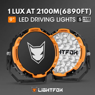 Lightfox 9" LED Driving Light Pair - 16,342 Lumens