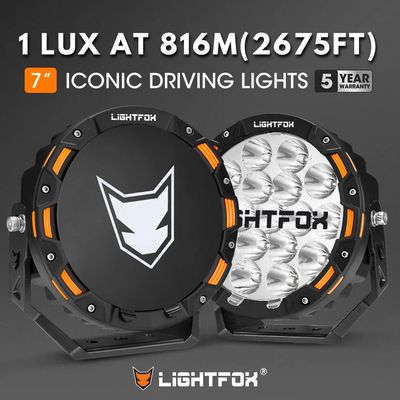Lightfox 7" LED Driving Light Pair – 12,603 Lumens