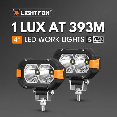 ​Lightfox 4" Osram LED Work Light Pair – 4,600 Lumens