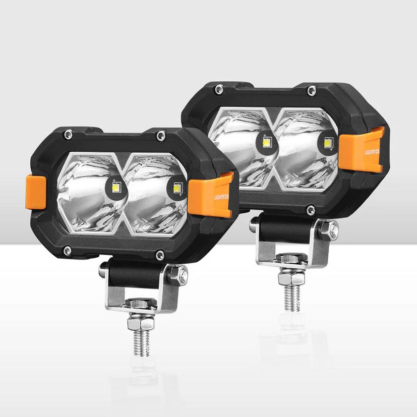 ​Lightfox 4" Osram LED Work Light Pair – 4,600 Lumens
