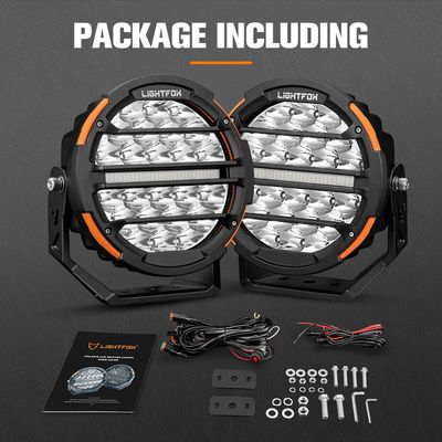 Lightfox Polaris 7" Osram LED Driving Light Pair – 15,972 Lumens