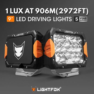 Lightfox Pegasus Series 9" LED Driving Light Pair – 11,390 Lumens