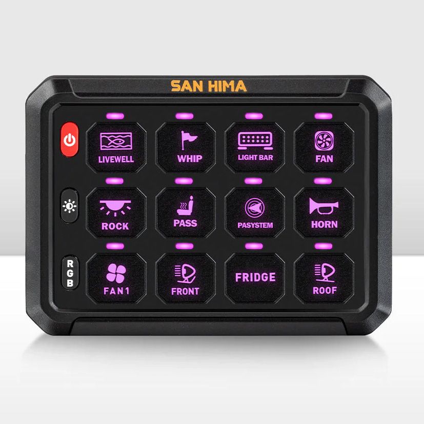 San Hima 12 Gang Bluetooth Switch Panel 12V/24V