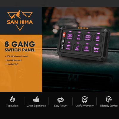 San Hima 8 Gang Bluetooth Switch Panel 12V/24V