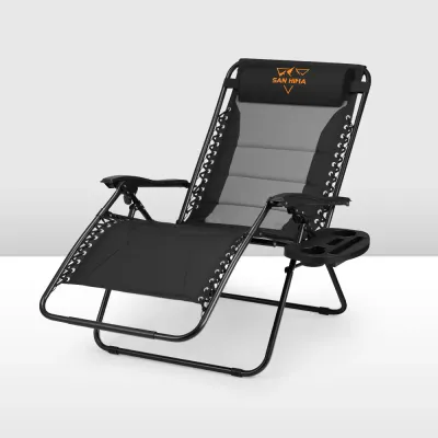 San Hima Folding Camping Chair Portable Lounge Recliner