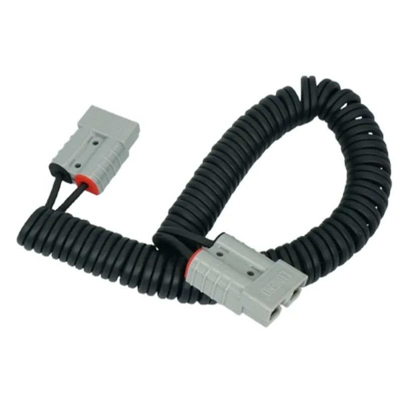 Lumeno 3m Spiral Cable 20A to 50Amp Grey Square Connectors