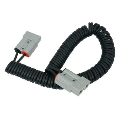 Lumeno 3m Spiral Cable 20A to 50Amp Grey Square Connectors