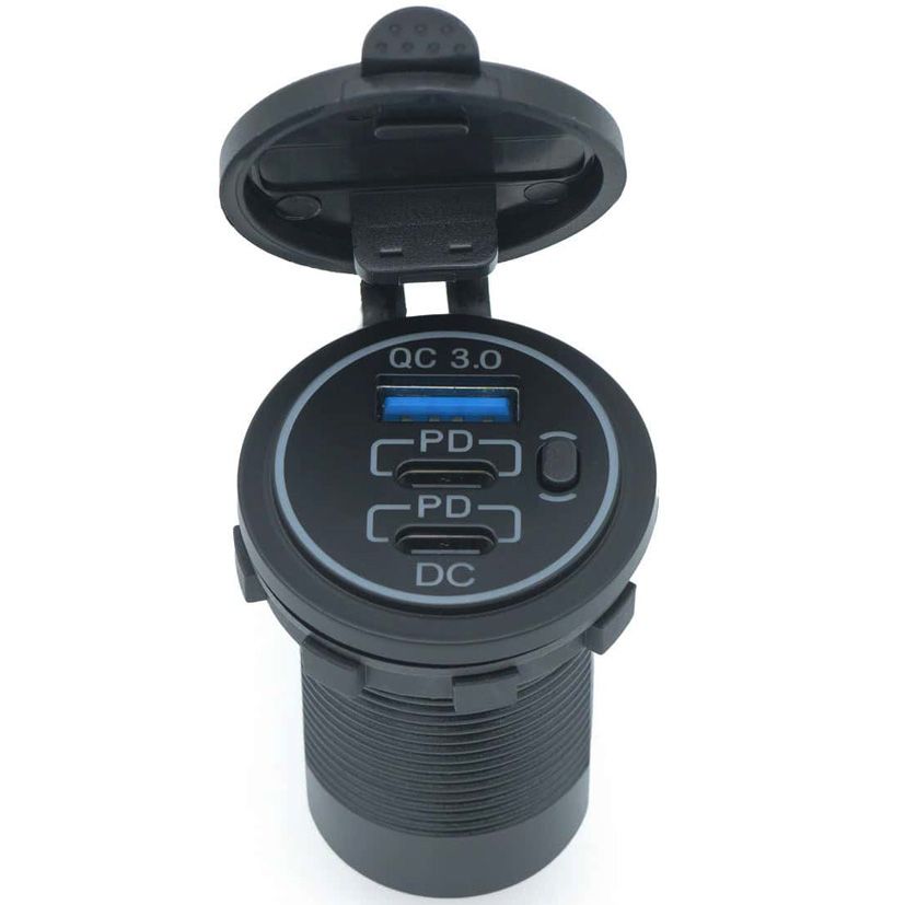 Lumeno QC3 USB + Dual C-type Charger