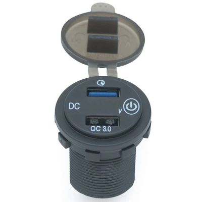 Lumeno Dual QC Socket Charger -  Voltmeter and On/Off