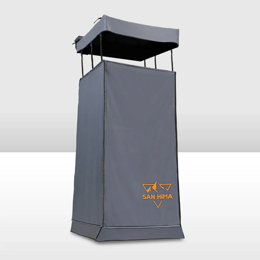 ​San Hima Fold-Out Awning Shower Tent with Built-in LED Light
