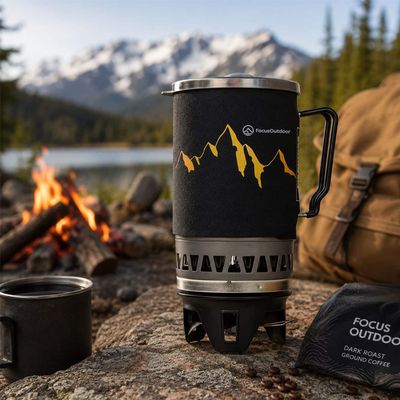 ​FocusOutdoor® 1.4L Jet Flame Portable Backpacking Stove Kit