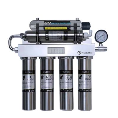 FocusOutdoor® 6-Stage Stainless Steel Ultrafiltration+UV Water Filter