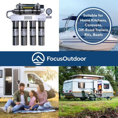 FocusOutdoor® 6-Stage Stainless Steel Ultrafiltration+UV Water Filter