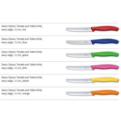 ​Victorinox Swiss Classic Tomato &amp; Table Knife Set – 6 Colours