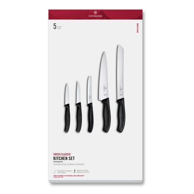 ​Victorinox Swiss Classic 5-Piece Kitchen Knife Set – Black Gift Box