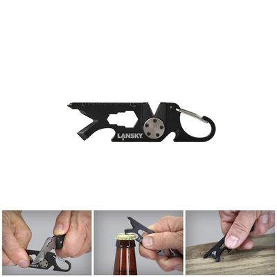​Lansky Roadie Sharpener with Carabiner – 8-in-1 Key Tool
