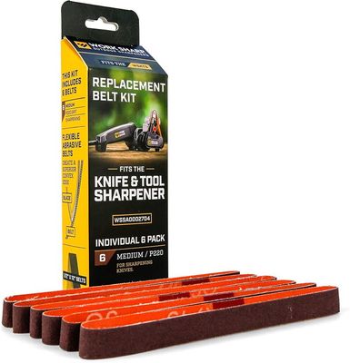 Work Sharp Medium-Grit P220 Belt Kit – 6 Pack