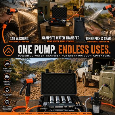 FocusOutdoor® Multifunctional Portable 12V Water Transfer &amp; Wash Pump Kit