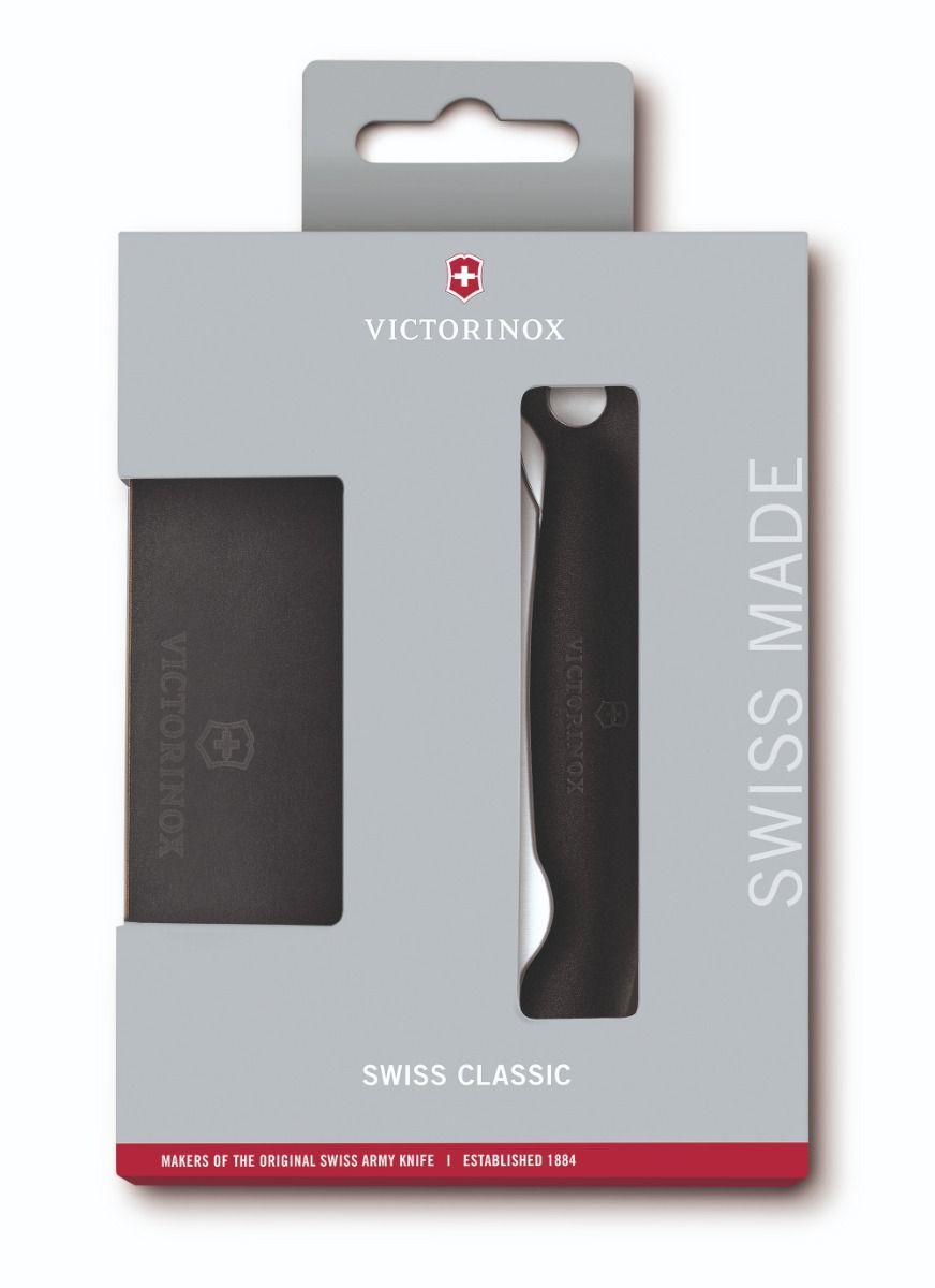 Victorinox Swiss Classic Foldable Paring Knife and Cutting Board Set – Black