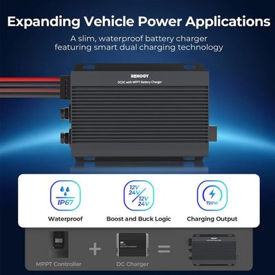 Renogy Rego 12V/24V IP67 50A DC-to-DC Battery Charger with MPPT