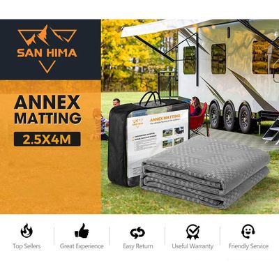 San Hima Annex Mesh Floor Mat – Grey - 4 m × 2.5 m
