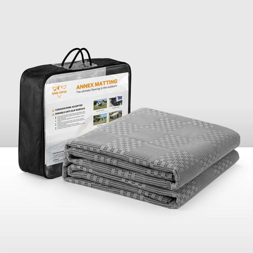 San Hima Annex Mesh Floor Mat – Grey - 4 m × 2.5 m