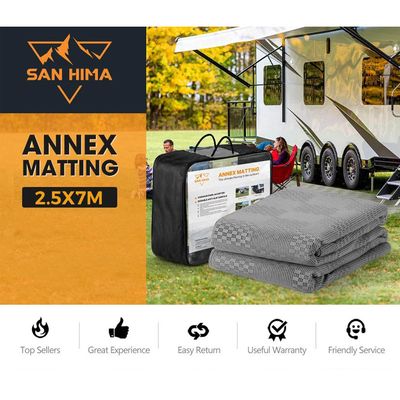 San Hima Annex Mesh Floor Mat – Grey - 7 m × 2.5 m