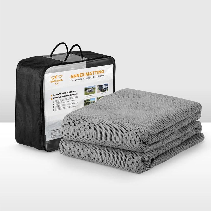 San Hima Annex Mesh Floor Mat – Grey - 7 m × 2.5 m