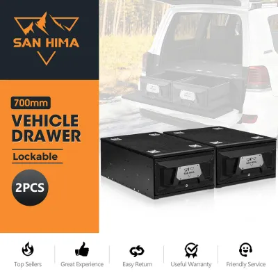 San Hima Lightweight Lockable Rear Vehicle Storage Drawer - 2x 700mm
