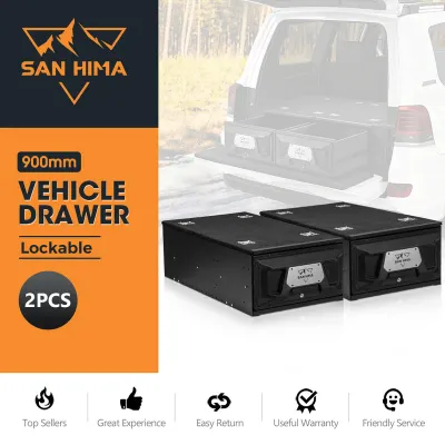 San Hima Lightweight Lockable Rear Vehicle Storage Drawer - 2x 900mm