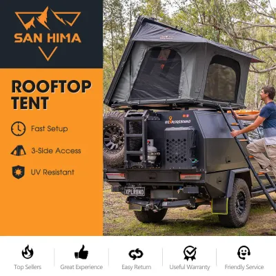 San Hima Kalbarri Side-Opening Hardshell Rooftop Tent – Cloud Grey